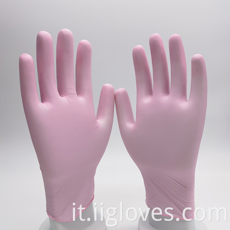Produttori guanti in nitrile senza polvere guanti di sicurezza usa e getta